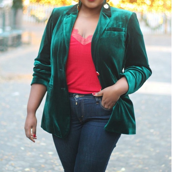 Emerald Green Velvet Blazer | Poshmark
